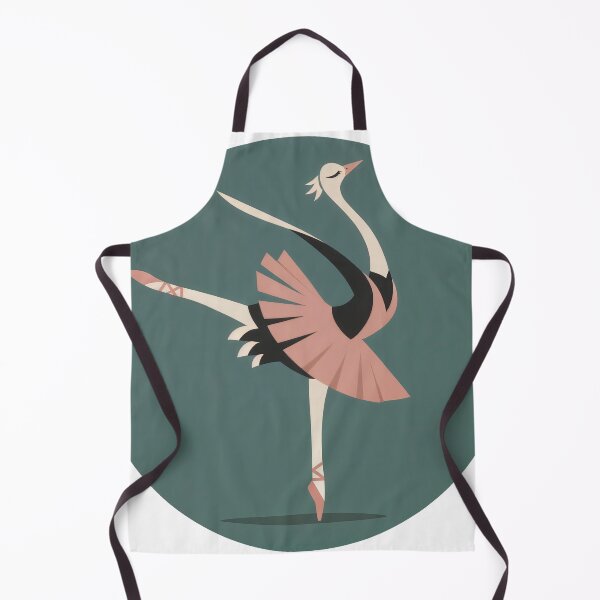 Item preview, T-Shirt - Sticker - Whimsical Ostrich Ballerina in Elegant Pose designed and sold by ForeverPrintsOK.