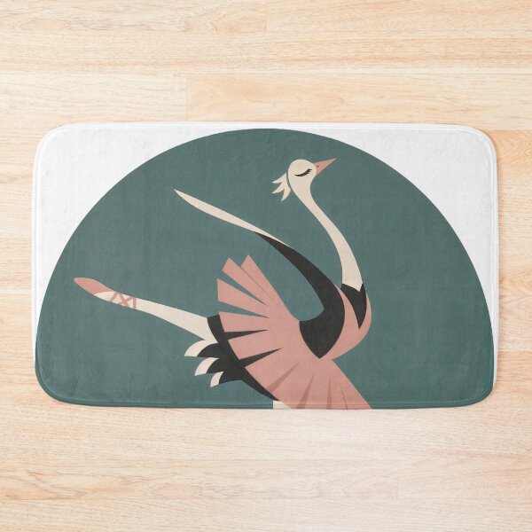 Item preview, T-Shirt - Sticker - Whimsical Ostrich Ballerina in Elegant Pose designed and sold by ForeverPrintsOK.