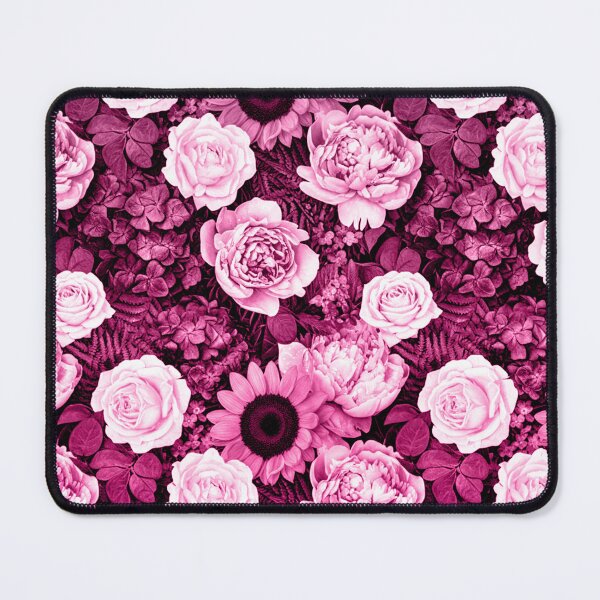 Item preview, Pink Peony White Rose Botanical Print designed and sold by IntelliMindDesigns.