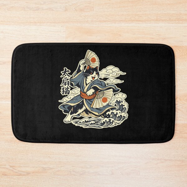 Item preview, Vintage Japanese Fan Dancer Cat Art designed and sold by Studio Umbra.