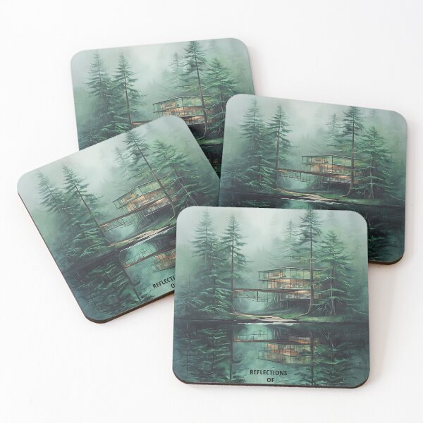 Item preview, REFLECTIONS OF PEACE - Modern Lake House Architecture designed and sold by Modern Nest Art.