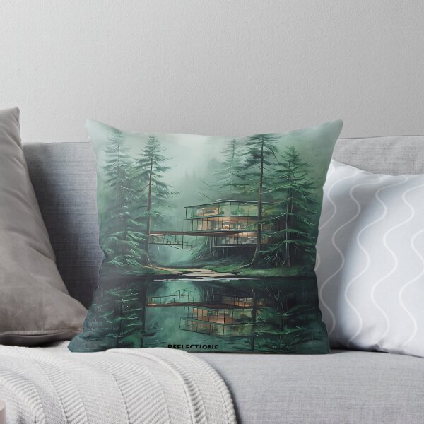 Item preview, REFLECTIONS OF PEACE - Modern Lake House Architecture designed and sold by Modern Nest Art.