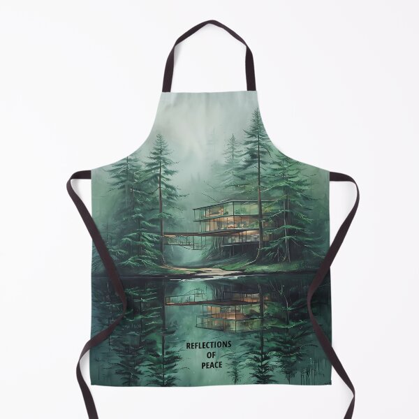 Item preview, REFLECTIONS OF PEACE - Modern Lake House Architecture designed and sold by Modern Nest Art.
