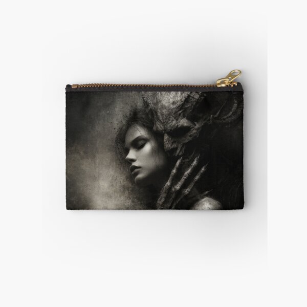Item preview, Dark Demon Embrace, Gothic Horror Art, Dark Fantasy Portrait, Occult Gothic Aesthetic designed and sold by CosmicAnomaly.