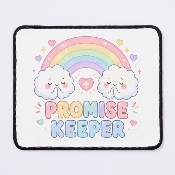 Item preview, Cute Christian Rainbow “Promise Keeper” Kawaii Faith Pastel Aesthetic Religious Gift designed and sold by JB-squared Design.