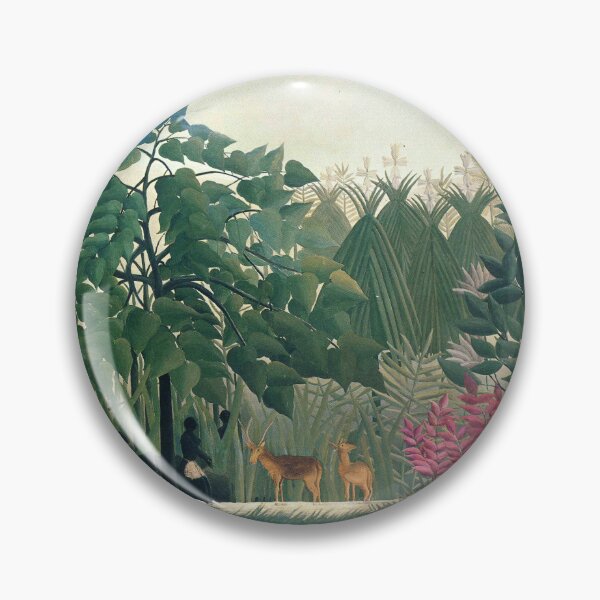 Item preview, Deer at the Waterfall Exotic Landscape Henri Rousseau Art designed and sold by ArtUnova.