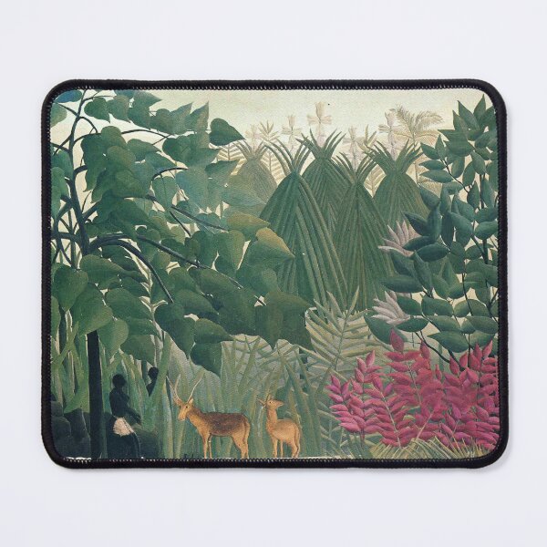 Item preview, Deer at the Waterfall Exotic Landscape Henri Rousseau Art designed and sold by ArtUnova.
