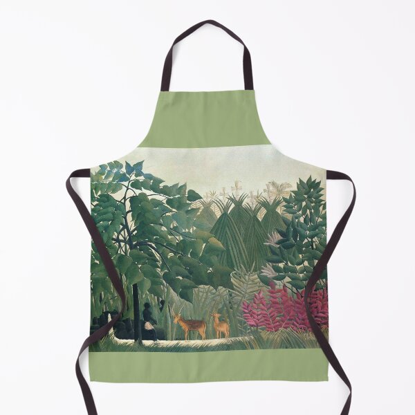 Item preview, Deer at the Waterfall Exotic Landscape Henri Rousseau Art designed and sold by ArtUnova.
