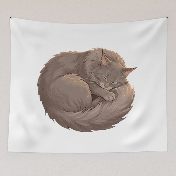 Item preview, Maine Coon Mood #05: Cozy Cat Nap designed and sold by Quiet Joy Studio.