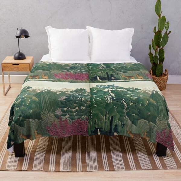 Item preview, Deer at the Waterfall Exotic Landscape Henri Rousseau Art designed and sold by ArtUnova.