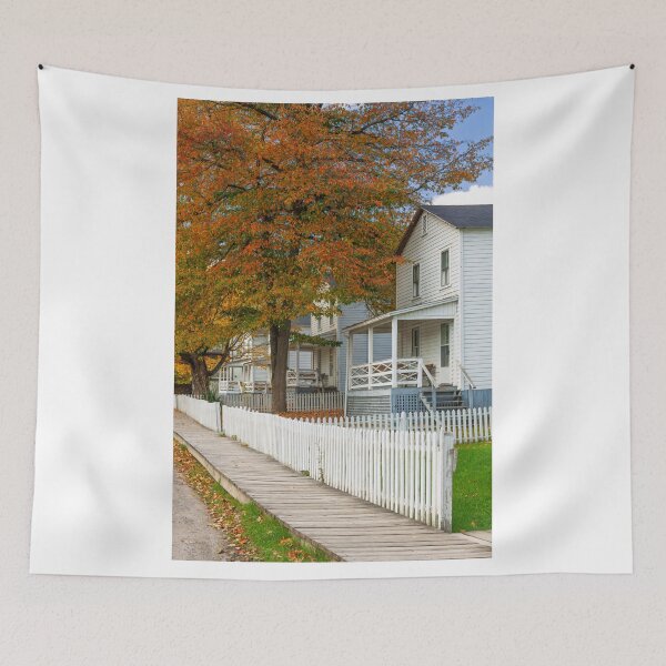 Item preview, Charming Suburban Scene in Autumn designed and sold by Gerard Fornarotto.