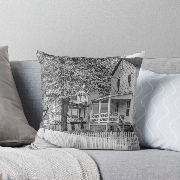 Item preview, Charming Suburban Scene in Autumn B+W designed and sold by Gerard Fornarotto.