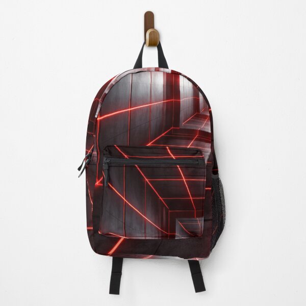 Item preview, Man Silhouette Red Laser Grid Dark Corridor Thriller Poster designed and sold by Cine8.