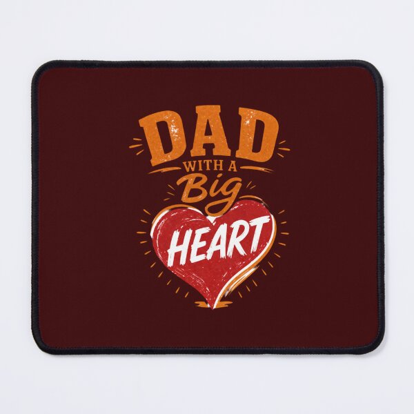 Item preview, Dad With a Big Heart – Cute Father’s Day Orange Typography Design designed and sold by +48574178623.