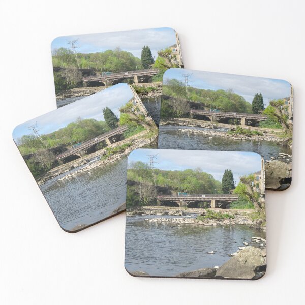 Item preview, River Calder At Sowerby Bridge Old County Bridge Photograph designed and sold by ArtworkNorth.
