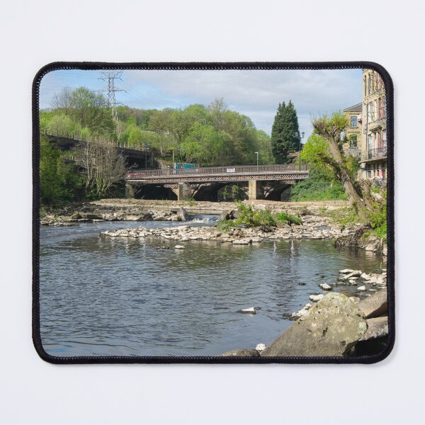 Item preview, River Calder At Sowerby Bridge Old County Bridge Photograph designed and sold by ArtworkNorth.