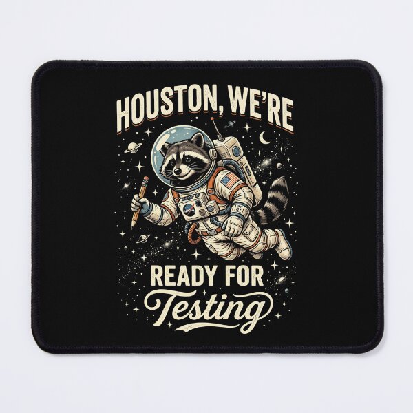 Item preview, Houston, We're Ready For Testing Raccoon Astronaut Space Engineer Science Lover designed and sold by FormalDehyena.