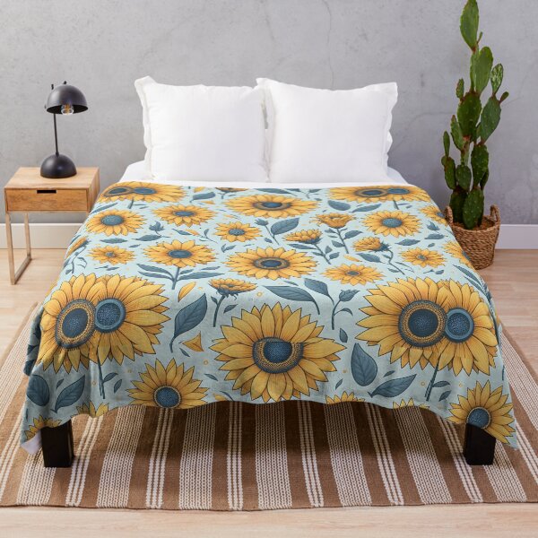 Item preview, Soft Botanical Sunflower Repeat designed and sold by Apex Designs.
