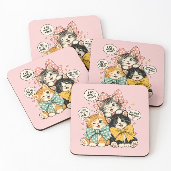 Item preview, Vintage Style Bow Kittens Aesthetic Cat Lover Gift Soft Grunge Cute Animal Cartoon Design designed and sold by Im-Ara.