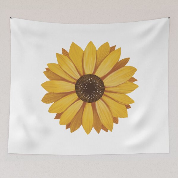 Item preview, Golden Sunflower Bloom Minimal Floral Drawing Illustration designed and sold by thecoloursandme.
