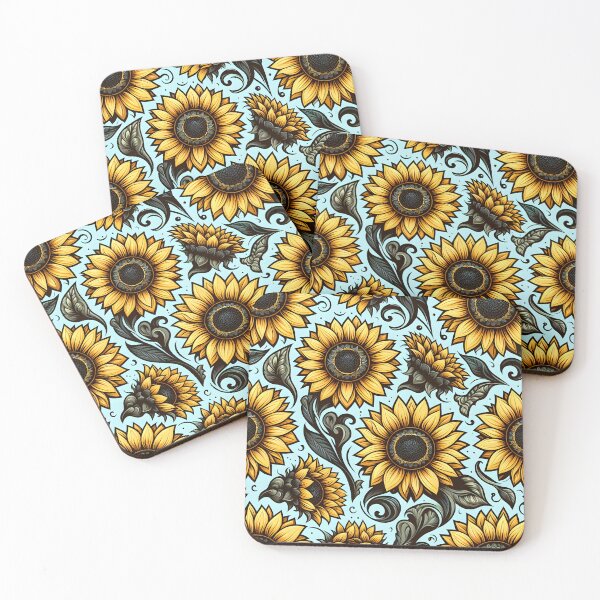 Item preview, Decorative Sunflower Scrollwork Pattern designed and sold by Apex Designs.