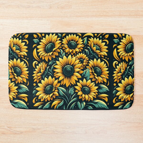 Item preview, Graphic Sunflower Bouquet on Black designed and sold by Apex Designs.
