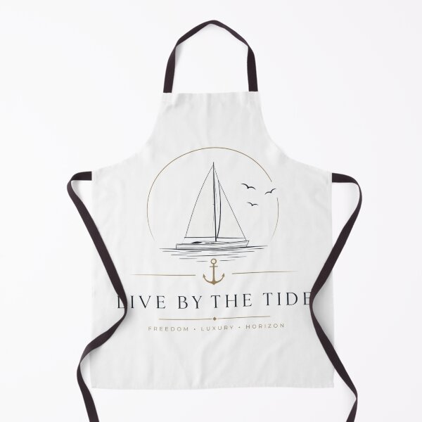 Item preview, Live By The Tide Minimalist Sailing Design – Elegant Yacht & Ocean Lifestyle Art designed and sold by MWSailingClub.