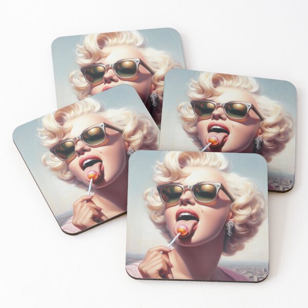 Item preview, Marilyn Monroe with Lollipop Pop Art designed and sold by ArtUnova.