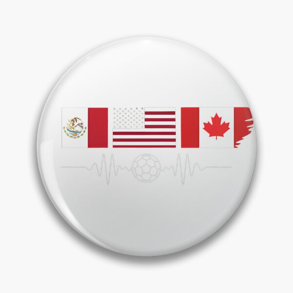 Item preview, North America Soccer Heartbeat Flags 2026 Cup T-Shirt_82794888 designed and sold by kevincuellar.