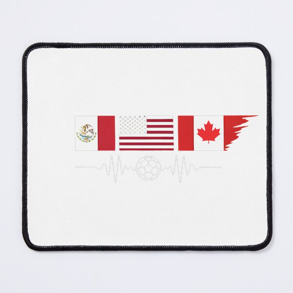 Item preview, North America Soccer Heartbeat Flags 2026 Cup T-Shirt_82794888 designed and sold by kevincuellar.