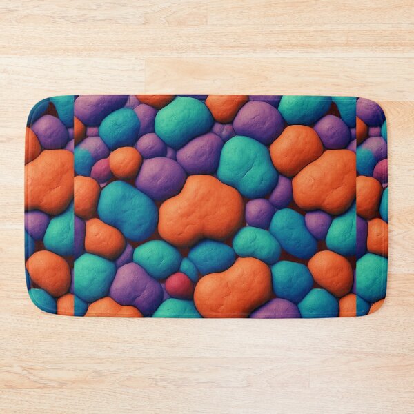 Item preview, Vibrant Clay Pebble Abstract Pattern | Bold Modern Color Pop designed and sold by M22--.