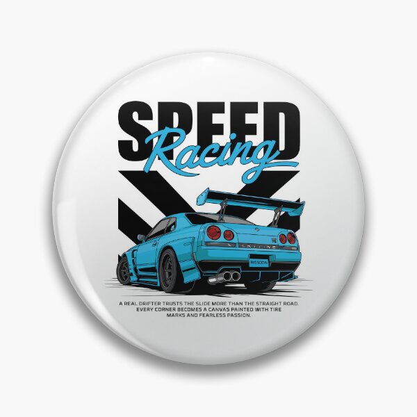 Item preview, JDM Street Racing Car T-Shirt | Retro Japanese Drift Car Graphic | Widebody Blue Sports Car Tee designed and sold by amareshdas008.