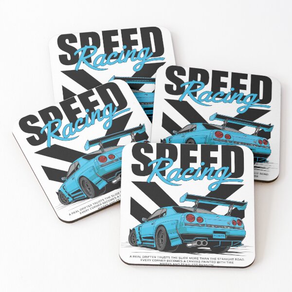 Item preview, JDM Street Racing Car T-Shirt | Retro Japanese Drift Car Graphic | Widebody Blue Sports Car Tee designed and sold by amareshdas008.