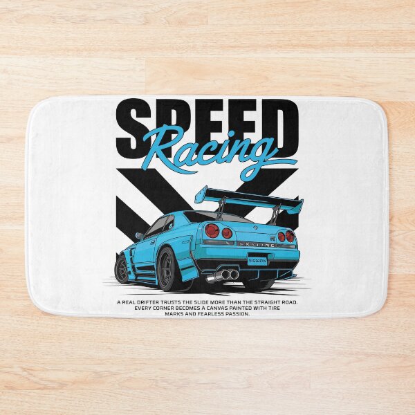 Item preview, JDM Street Racing Car T-Shirt | Retro Japanese Drift Car Graphic | Widebody Blue Sports Car Tee designed and sold by amareshdas008.