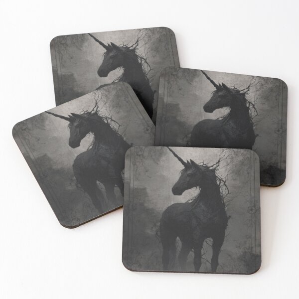 Item preview, Dark Unicorn Shadow, Gothic Fantasy Creature, Mystical Black Horse, Moody Mythical Art designed and sold by CosmicAnomaly.