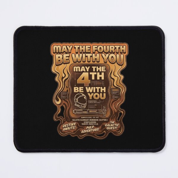 Item preview, May the Fourth Be With You Retro 70s Typographic Sci-Fi Badge designed and sold by Stardust Motel.