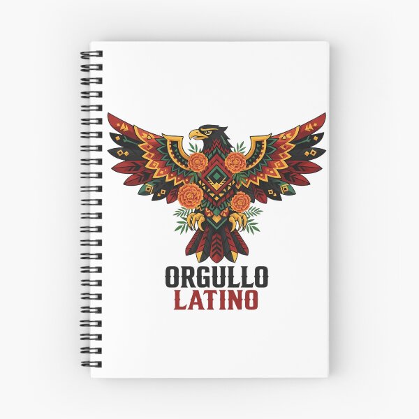 Artikelvorschau, Orgullo Latino Aztec Eagle Ringelblumenblumen Día de los Muertos inspirierter kultureller Stolz entworfen und verkauft von CutOutIdols.