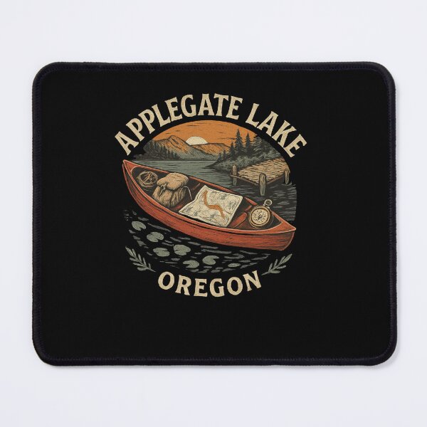 Item preview, Applegate Lake Canoe Sunset Badge designed and sold by SiarheiYur.