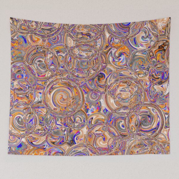 Item preview, Orange & Peach Hydrangea Fractal Circles designed and sold by SXW Designs.