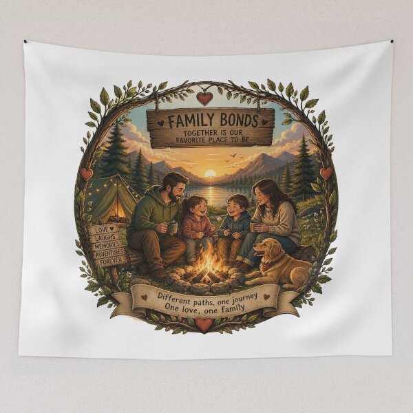 Item preview, Family Bonds Campfire Gift designed and sold by InkNovaLab.