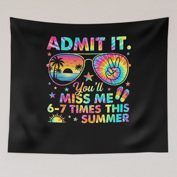 Item preview, Admit It. You'll Miss Me 6-7 Times This Summer Funny Teacher Student Vacation designed and sold by FormalDehyena.