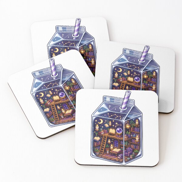 Item preview, Magic Milk Pixel Art – Cozy Little Wizard's Library designed and sold by Anteverse.