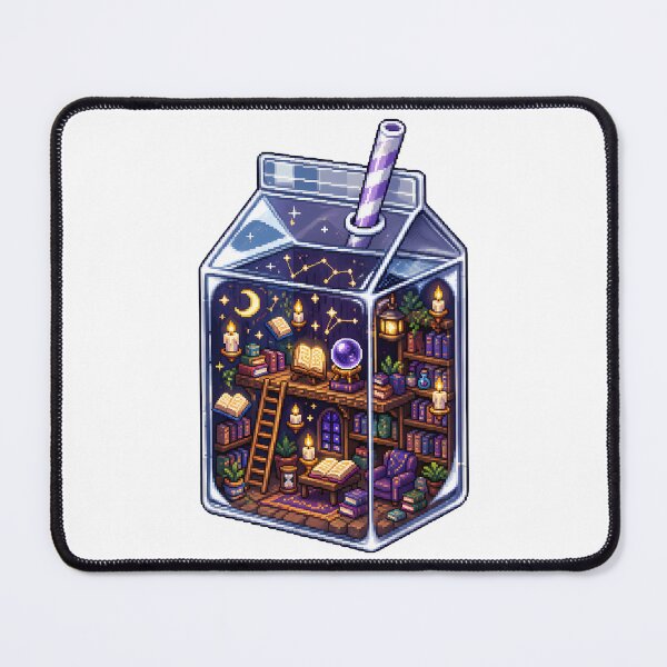 Item preview, Magic Milk Pixel Art – Cozy Little Wizard's Library designed and sold by Anteverse.