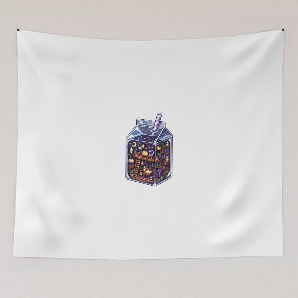 Item preview, Magic Milk Pixel Art – Cozy Little Wizard's Library designed and sold by Anteverse.