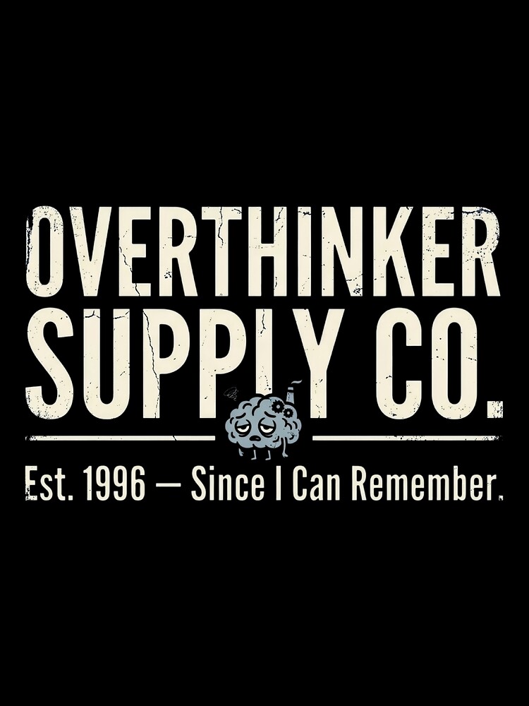 Thumbnail 3 of 3, Scarf, Overthinker Humor Retro designed and sold by Emamify.