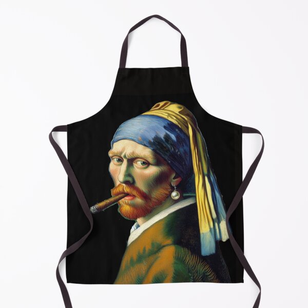 Item preview, Van Gogh with Pearl Earring Vermeer Art parody designed and sold by ArtUnova.