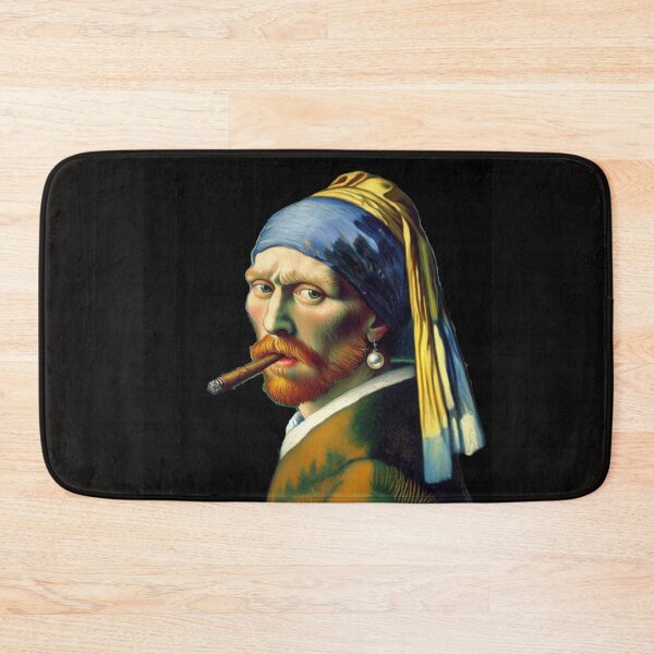 Item preview, Van Gogh with Pearl Earring Vermeer Art parody designed and sold by ArtUnova.