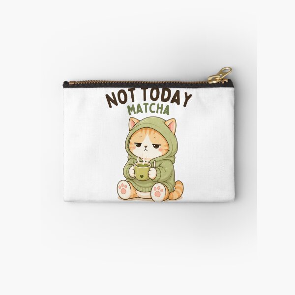 Item preview, Not Today Matcha Cat | Cute Kawaii Aesthetic | Low Energy Mood Design designed and sold by The Mood Index.