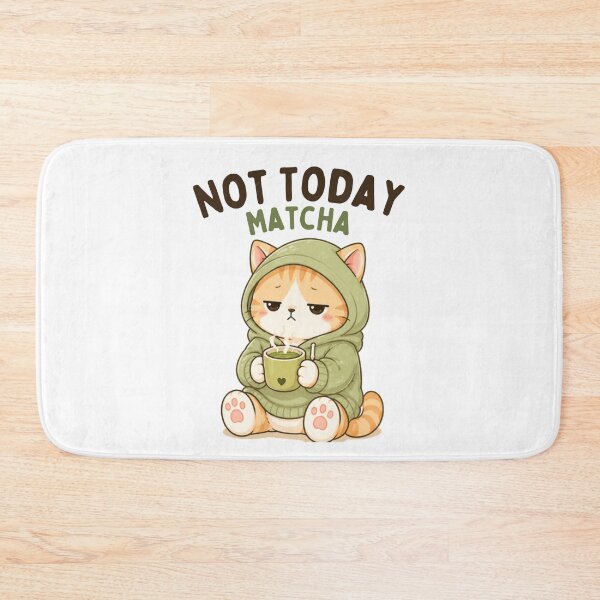 Item preview, Not Today Matcha Cat | Cute Kawaii Aesthetic | Low Energy Mood Design designed and sold by The Mood Index.