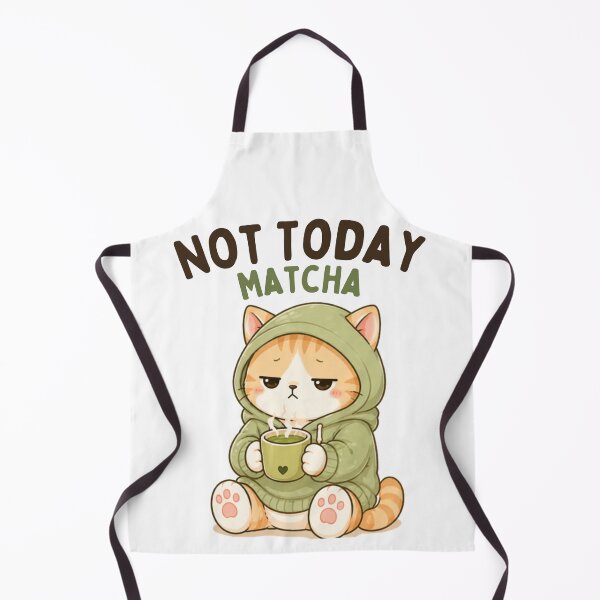 Item preview, Not Today Matcha Cat | Cute Kawaii Aesthetic | Low Energy Mood Design designed and sold by The Mood Index.
